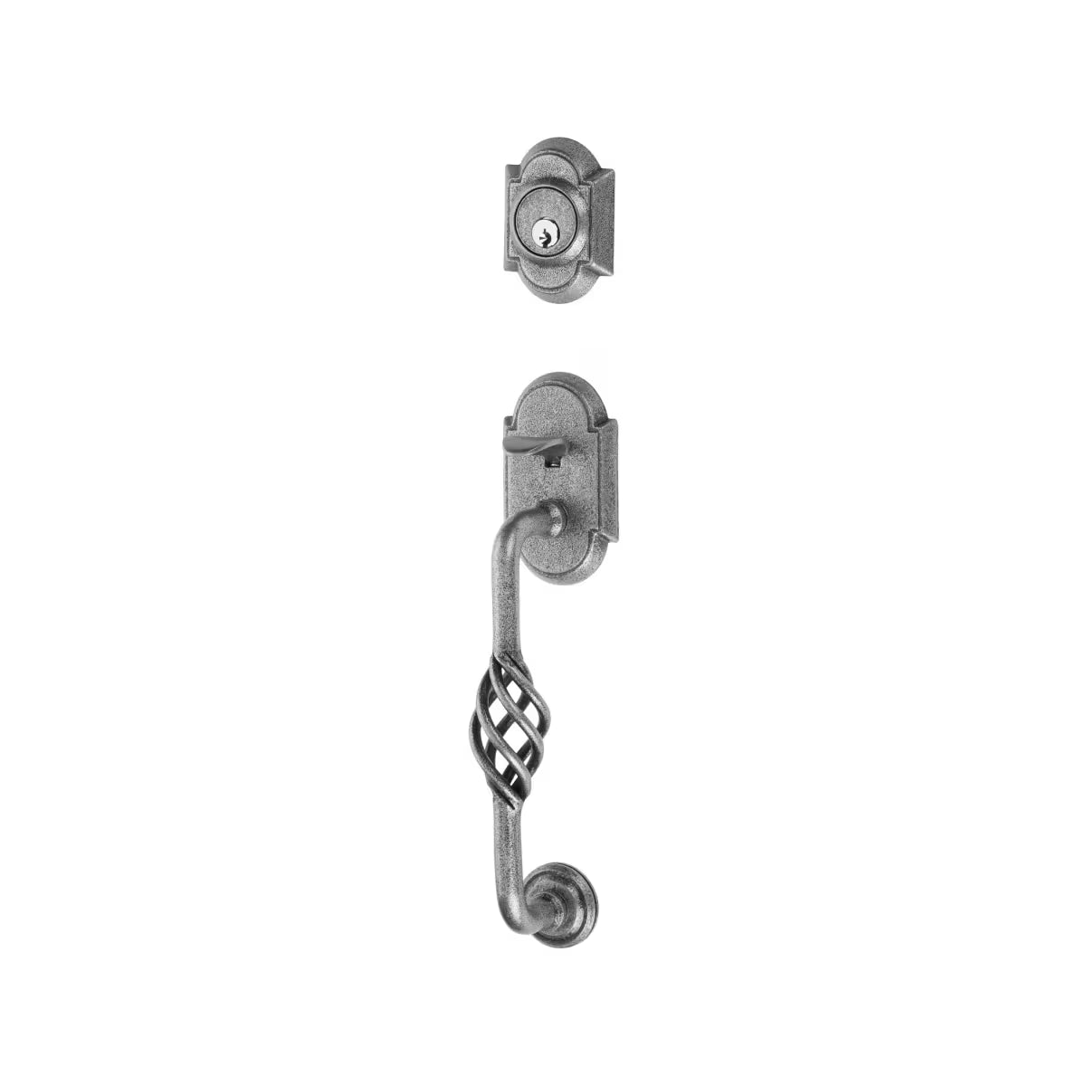 Emtek Wrought Steel Entrance Handleset -Sectional