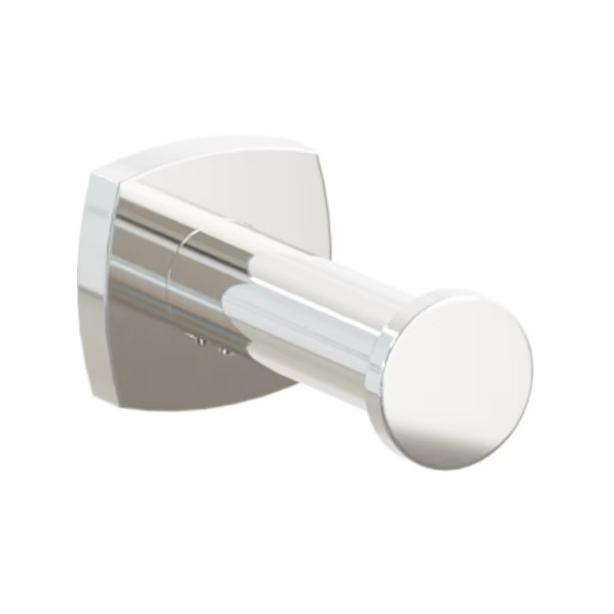 Modern Tubular Brass Single Robe Hook with Rosette