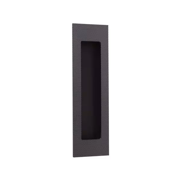Emtek - Modern Rectangular Knurled Flush Pull with Plain Pocket