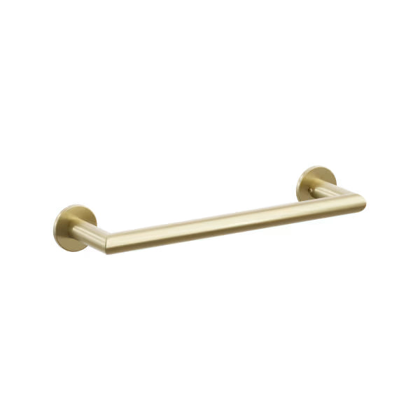 Emtek Modern Tubular Brass Towel Bar - Small Rosette