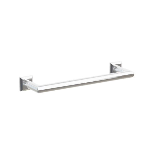 Emtek Modern Tubular Brass Towel Bar - Small Rosette