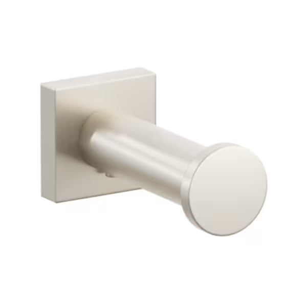 Modern Tubular Brass Single Robe Hook with Rosette