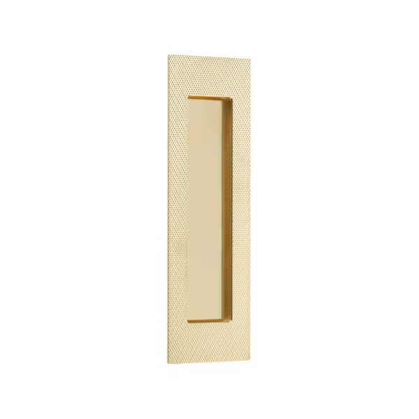 Emtek - Modern Rectangular Knurled Flush Pull with Plain Pocket