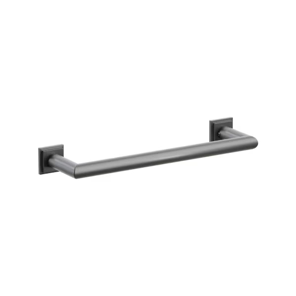Emtek Modern Tubular Brass Towel Bar - Small Rosette