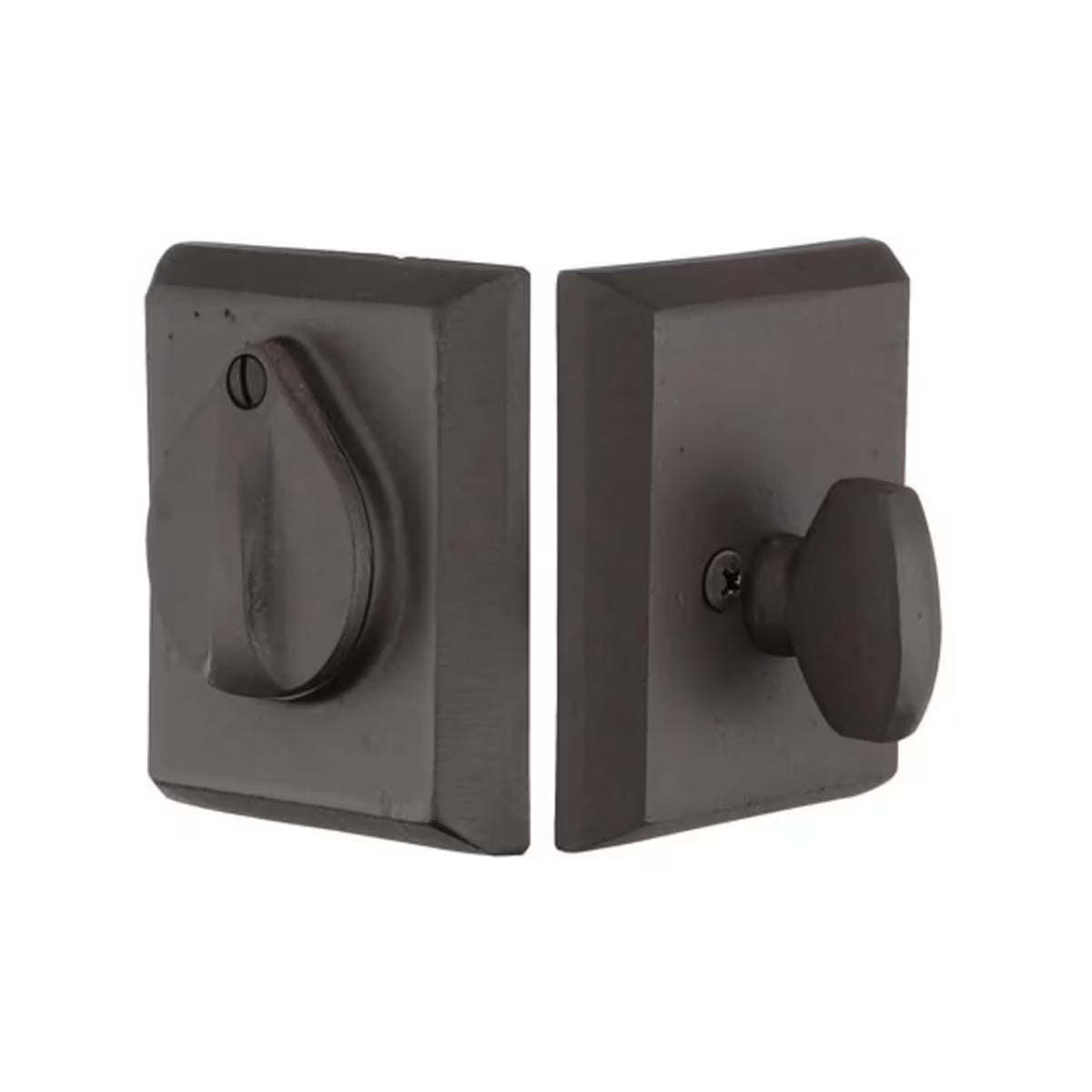 Emtek #3 Sandcast Bronze Deadbolt With Flap