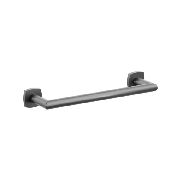 Emtek Modern Tubular Brass Towel Bar - Small Rosette