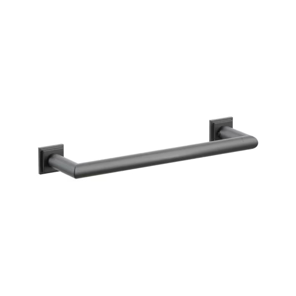Emtek Modern Tubular Brass Towel Bar - Small Rosette
