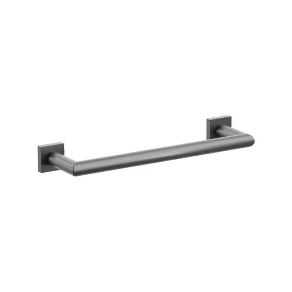 Emtek Modern Tubular Brass Towel Bar - Small Rosette