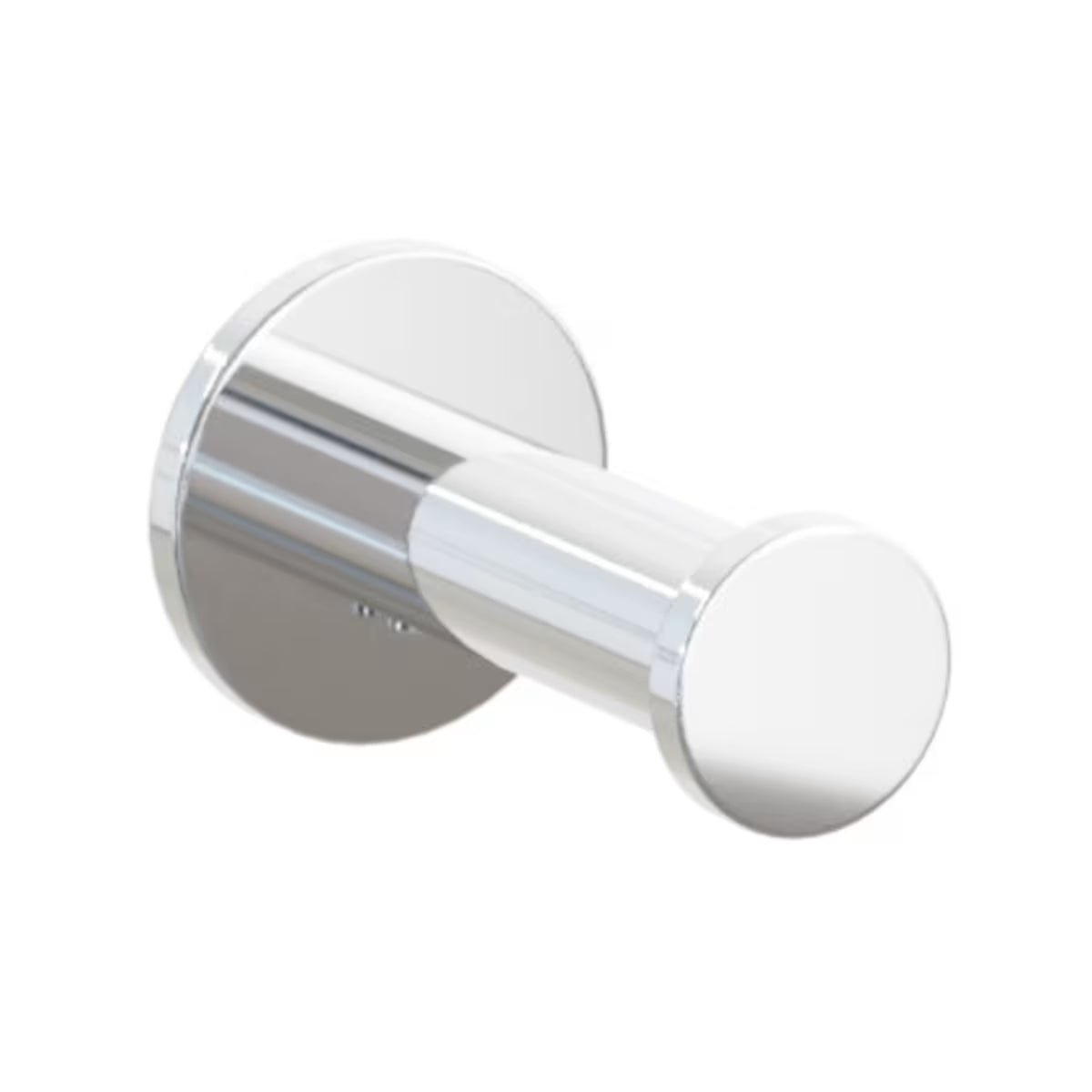 Modern Tubular Brass Single Robe Hook with Rosette
