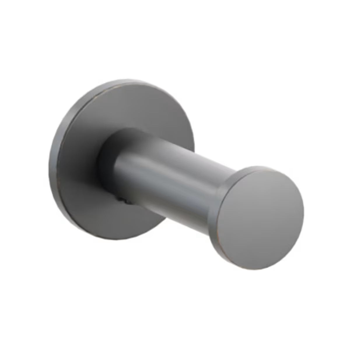 Modern Tubular Brass Single Robe Hook with Rosette