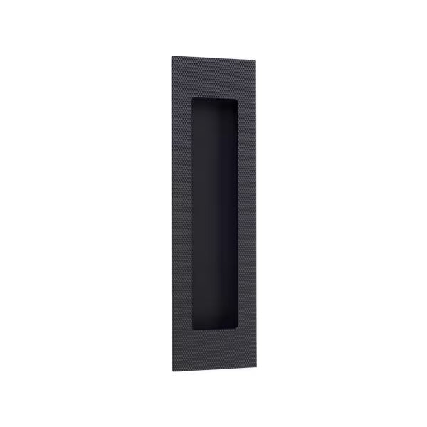 Emtek - Modern Rectangular Knurled Flush Pull with Plain Pocket