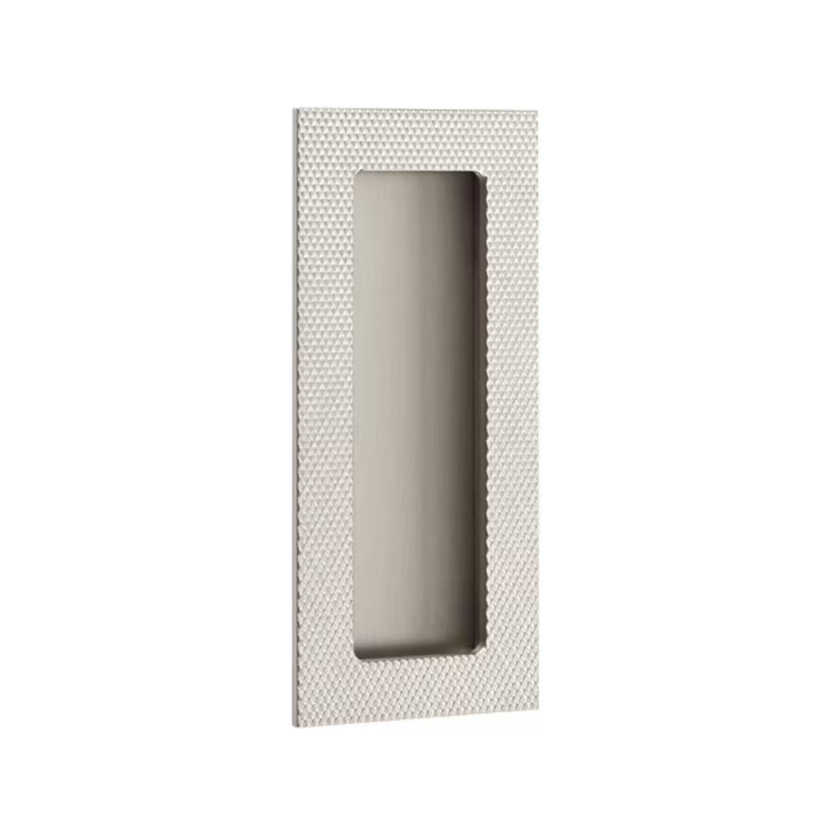 Emtek - Modern Rectangular Knurled Flush Pull with Plain Pocket