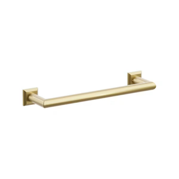 Emtek Modern Tubular Brass Towel Bar - Small Rosette