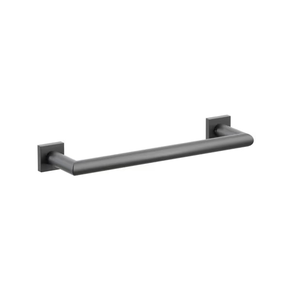 Emtek Modern Tubular Brass Towel Bar - Small Rosette