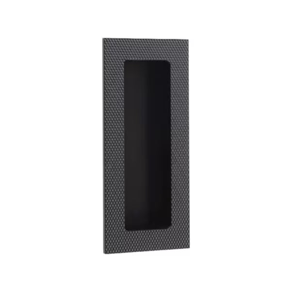 Emtek - Modern Rectangular Knurled Flush Pull with Plain Pocket