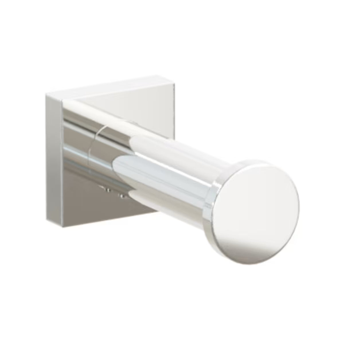Modern Tubular Brass Single Robe Hook with Rosette