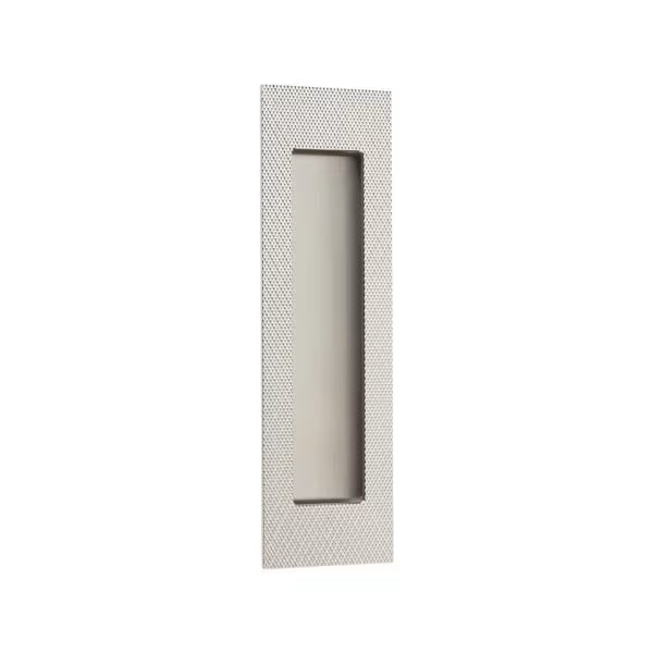 Emtek - Modern Rectangular Knurled Flush Pull with Plain Pocket