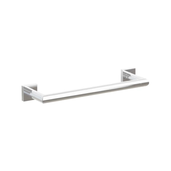 Emtek Modern Tubular Brass Towel Bar - Small Rosette