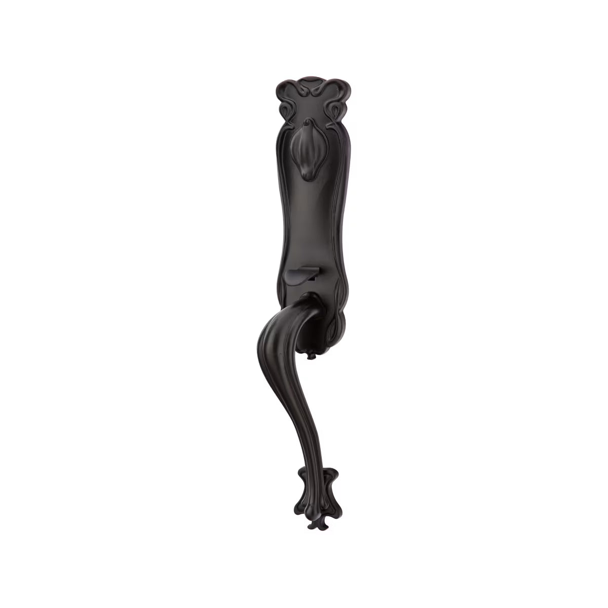 Emtek Tuscany Bronze Tubular Entrance Handleset - Art Nouveau