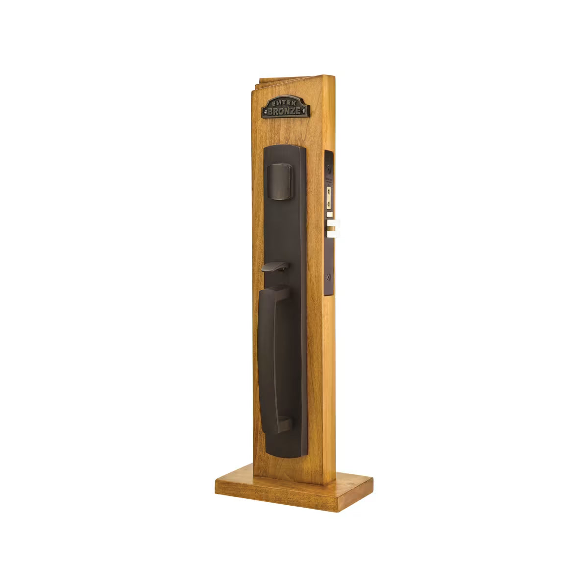 Emtek Sandcast bronze Mortise Entrance Handleset - Longmont Mortise