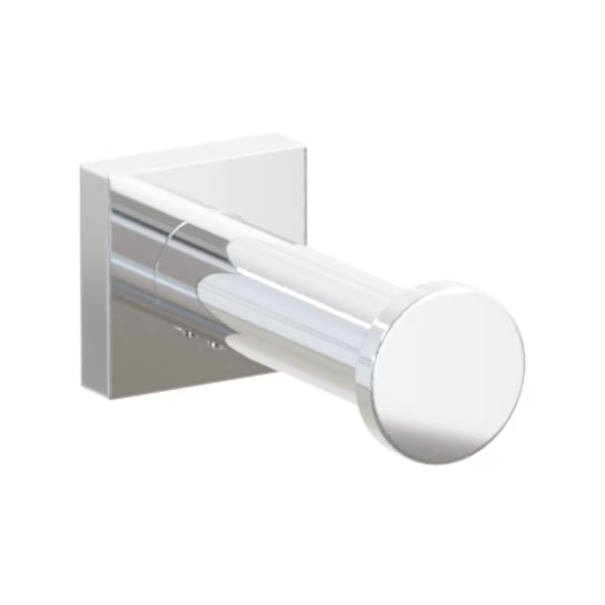 Modern Tubular Brass Single Robe Hook with Rosette