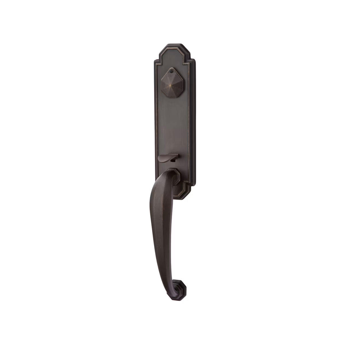 Emtek Tuscany Bronze Tubular Entrance Handleset - Octagon