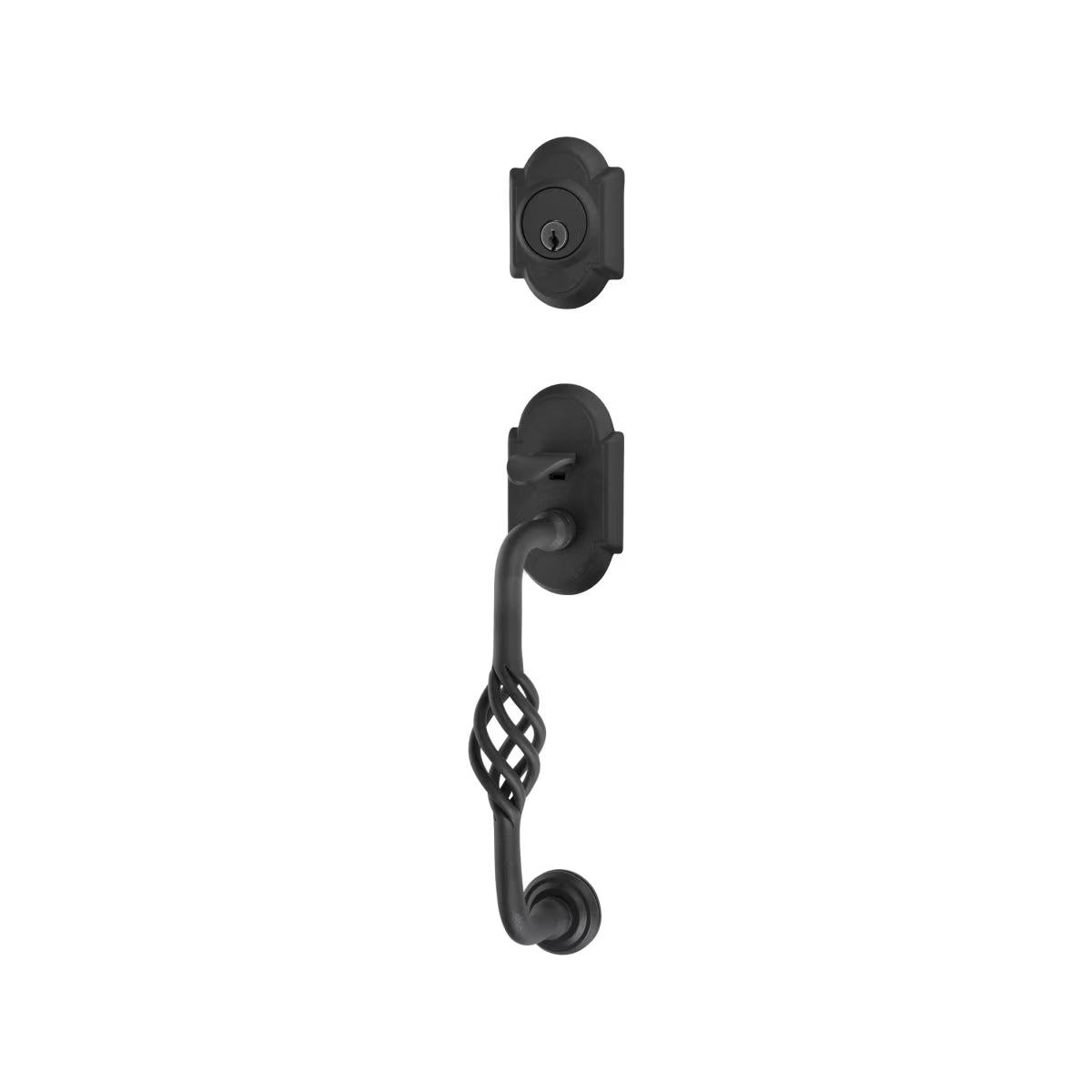 Emtek Wrought Steel Entrance Handleset -Sectional