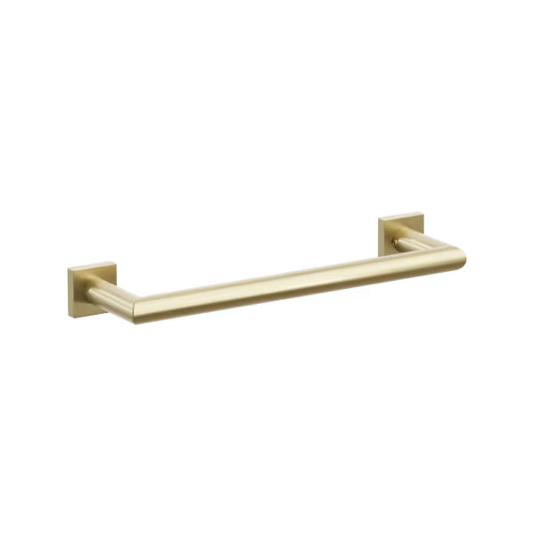 Emtek Modern Tubular Brass Towel Bar - Small Rosette