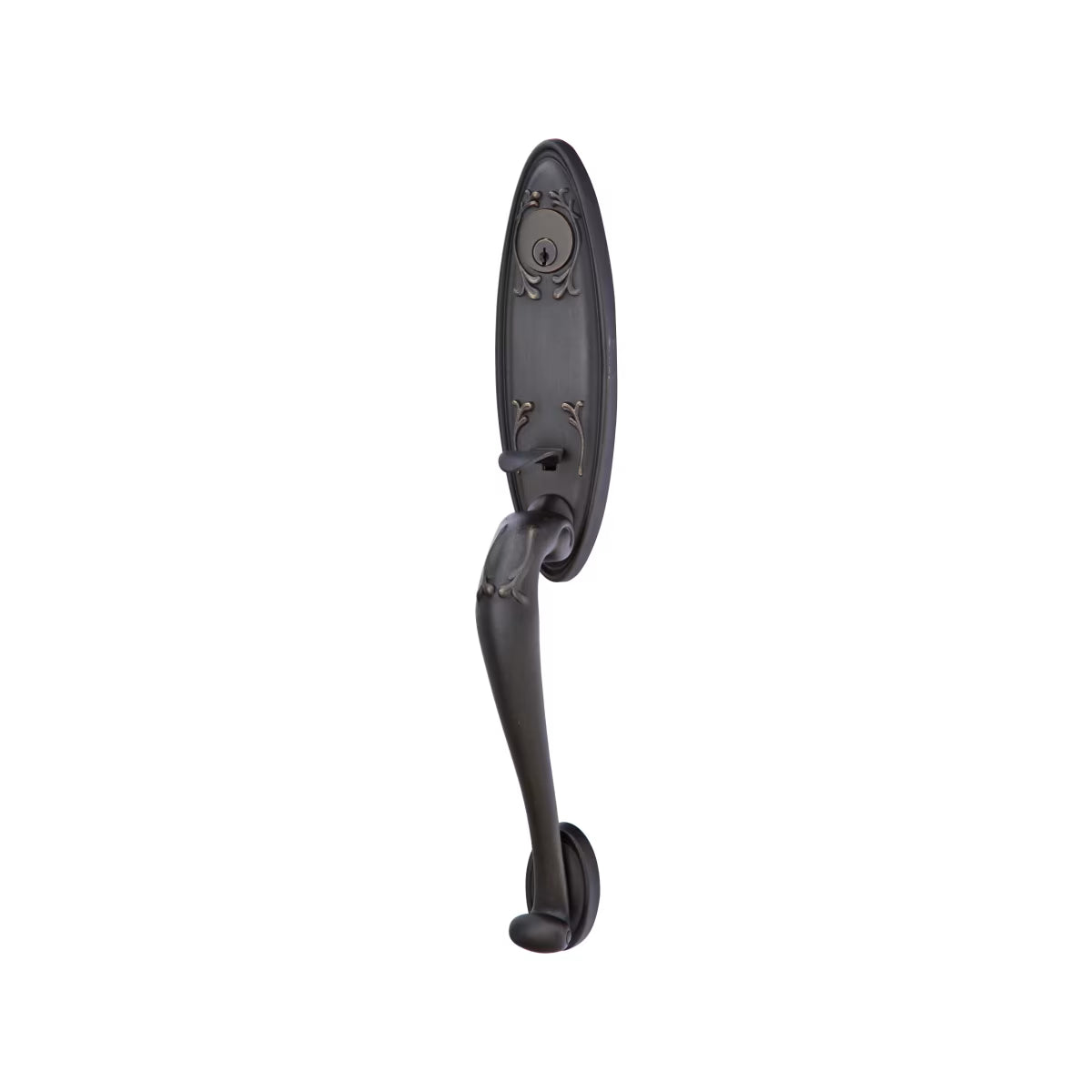 Emtek Tuscany Bronze Tubular Entrance Handleset - Tuscany Monolithic