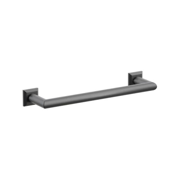 Emtek Modern Tubular Brass Towel Bar - Small Rosette