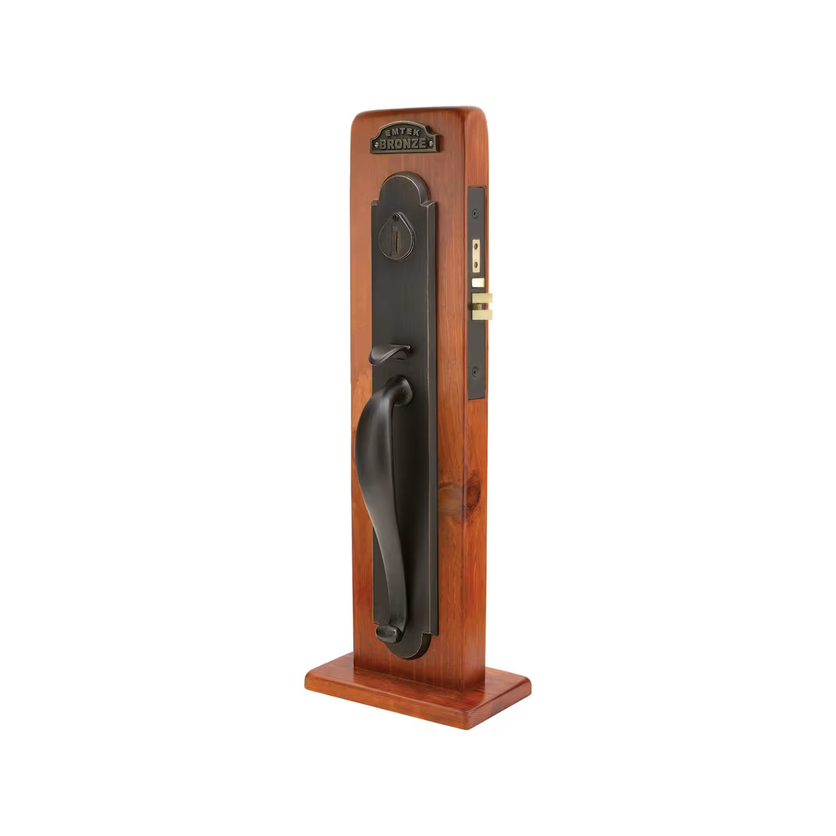 Emtek Sandcast Bronze Mortise Entrance Handleset - Topeka Mortise
