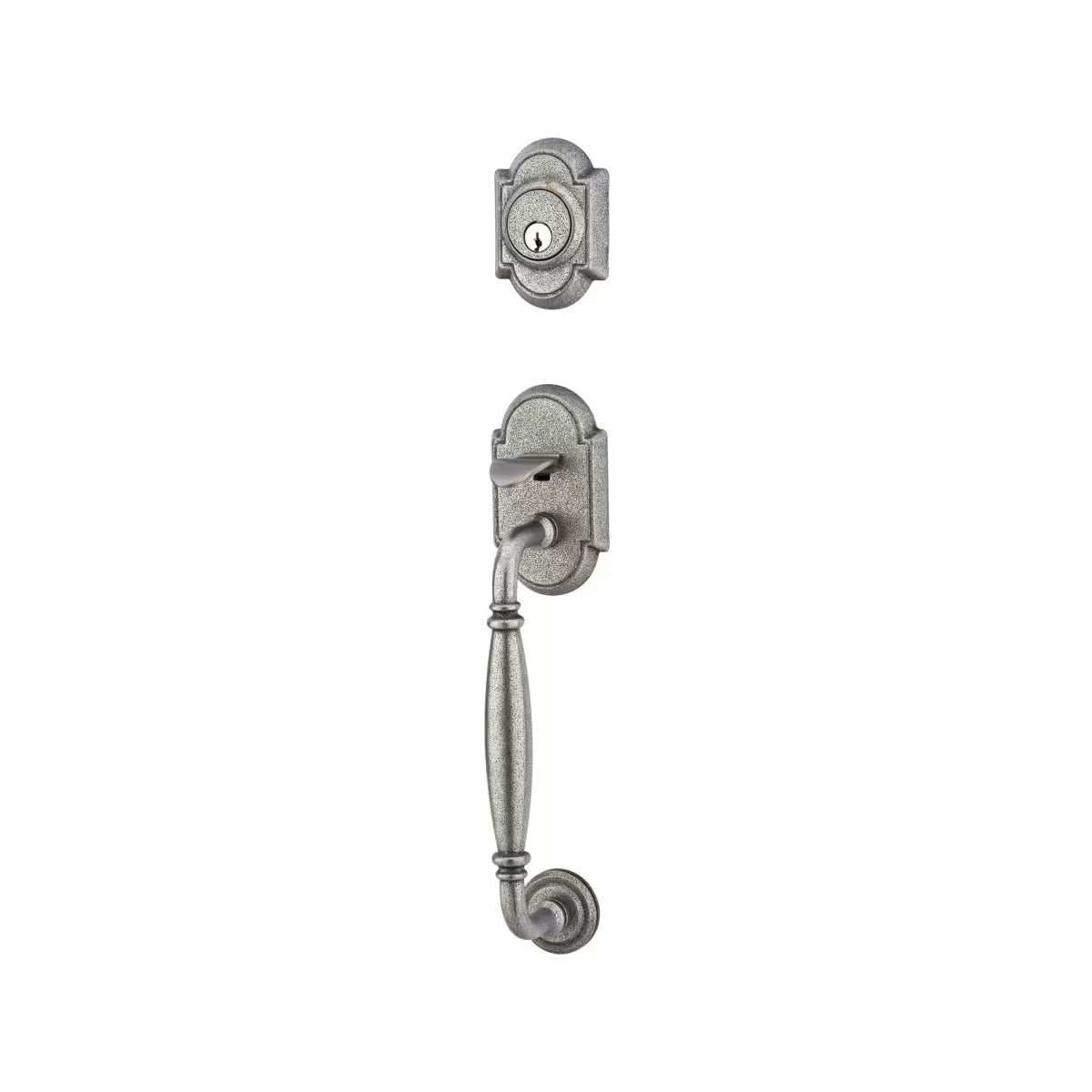Emtek Wrought Steel Entrance Handleset -Sectional With Normandy Grip