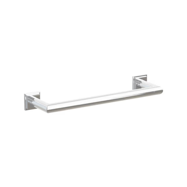 Emtek Modern Tubular Brass Towel Bar - Small Rosette