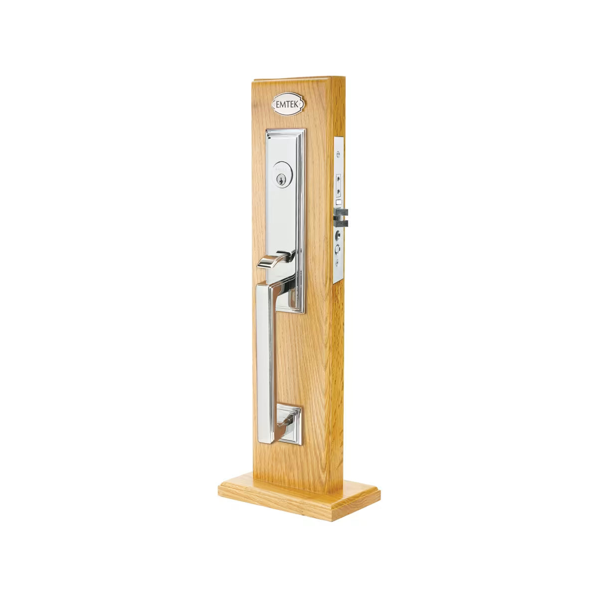 Emtek Brass Mortise Entrance Handleset - Manhattan Mortise