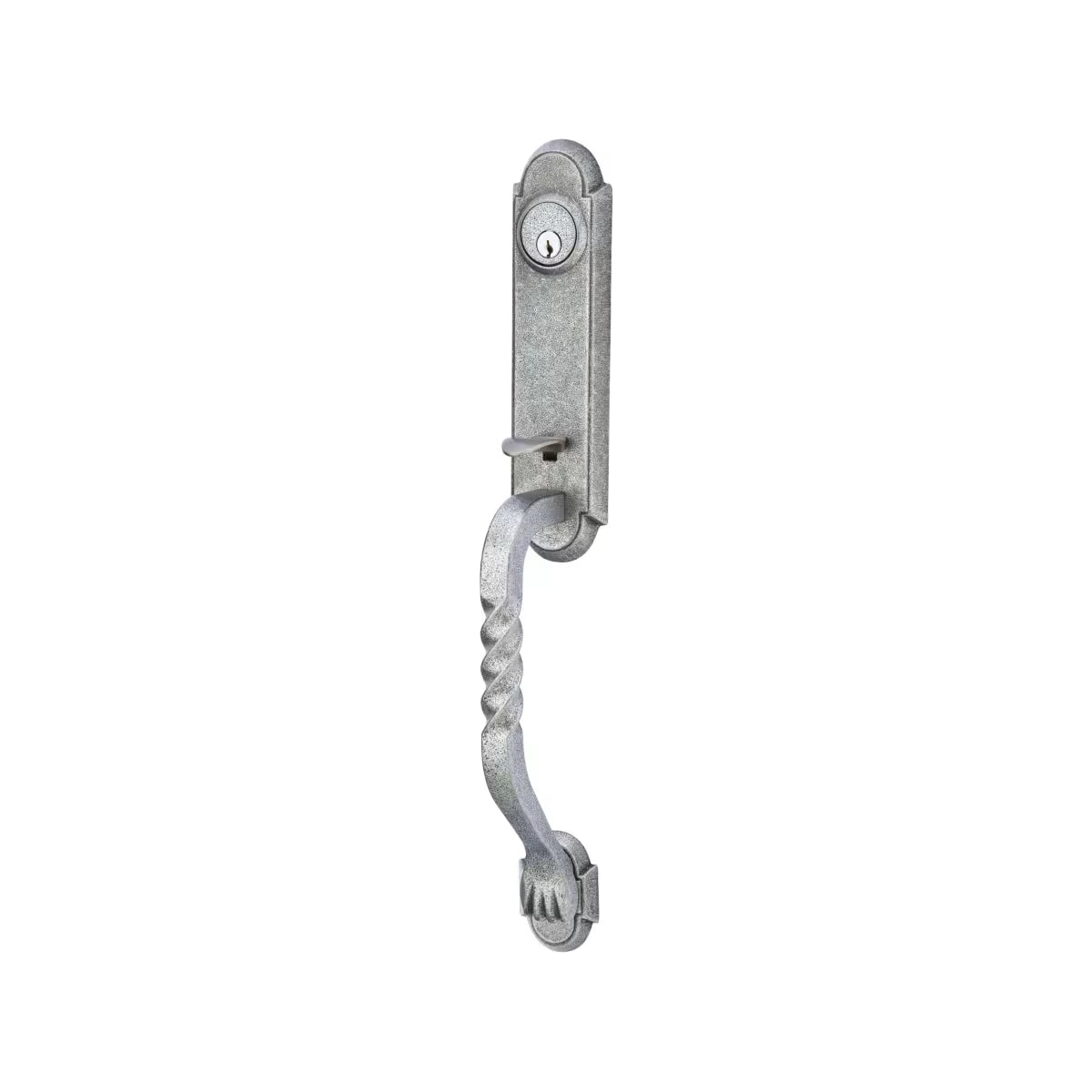 Emtek Wrought Steel Entrance Handleset -Monolithic With San Carlos Grip