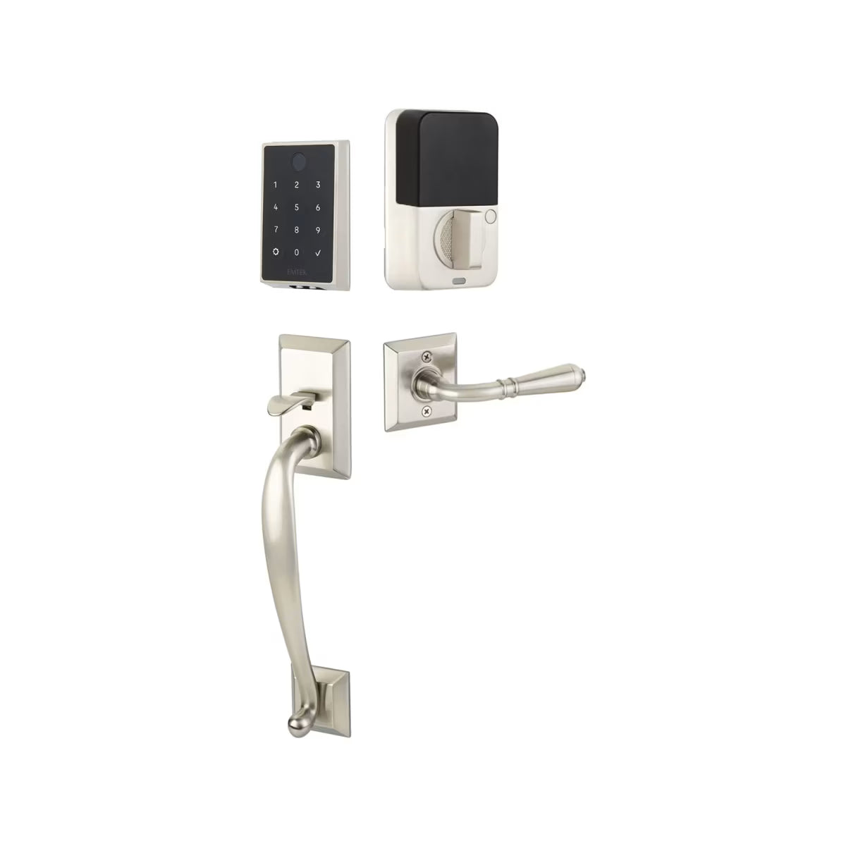 Emtek EMPowered™ 2 Touch Entry Set with Franklin Grip