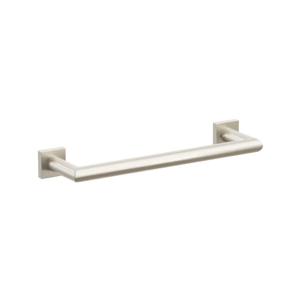 Emtek Modern Tubular Brass Towel Bar - Small Rosette