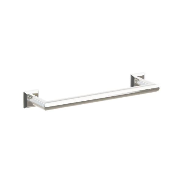 Emtek Modern Tubular Brass Towel Bar - Small Rosette