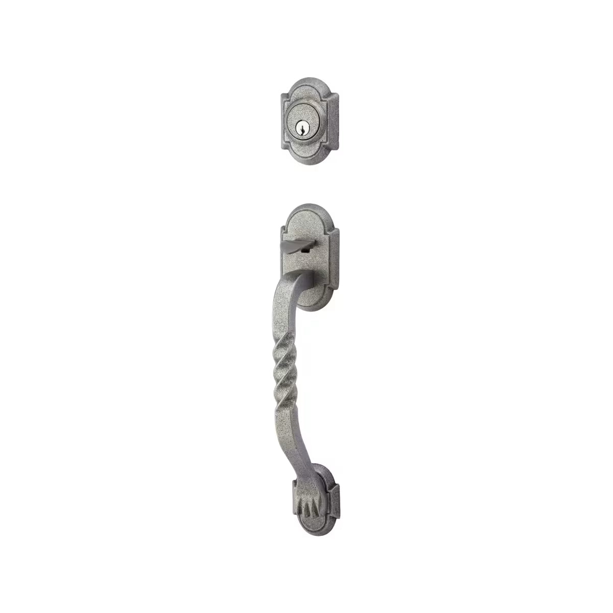 Emtek Wrought Steel Entrance Handleset -Sectional With San Carlos Grip