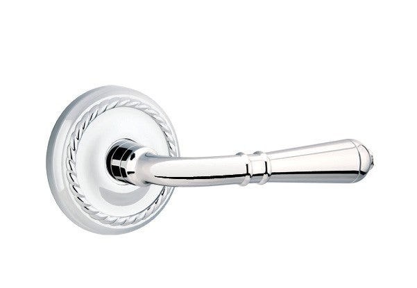 Emtek Door Handle - Turino Lever Rope Rosette - Classic Brass