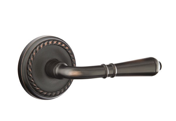 Emtek Door Handle - Turino Lever Rope Rosette - Classic Brass