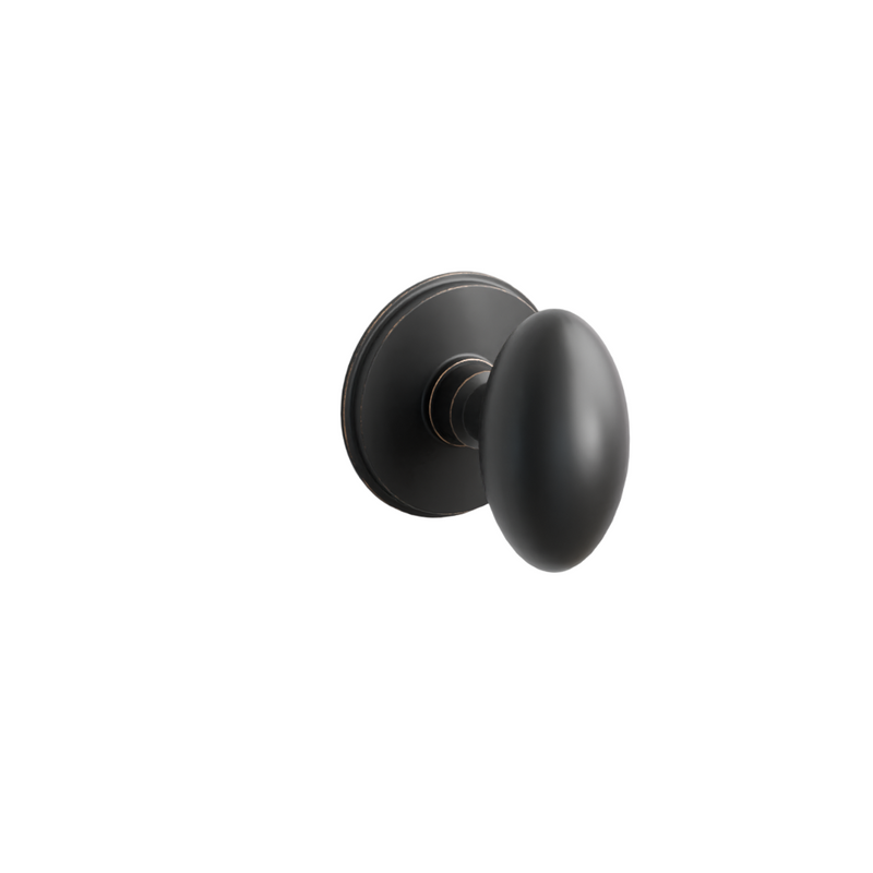 Emtek Door Handle - Egg Knob Watford Rosette - Classic Brass