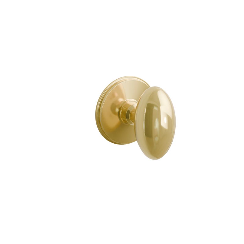 Emtek Door Handle - Egg Knob Watford Rosette - Classic Brass