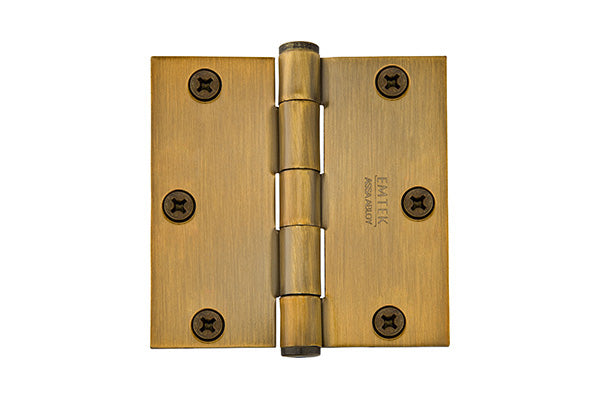 Emtek Heavy Duty Plain Bearing, Square Corners, Steel Hinges