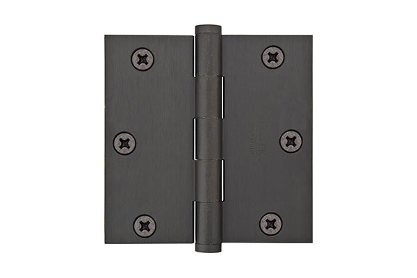 Emtek Heavy Duty Plain Bearing, Square Corners, Solid Brass Hinges.