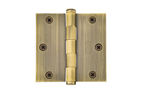 Emtek Heavy Duty Plain Bearing, Square Corners, Solid Brass Hinges.