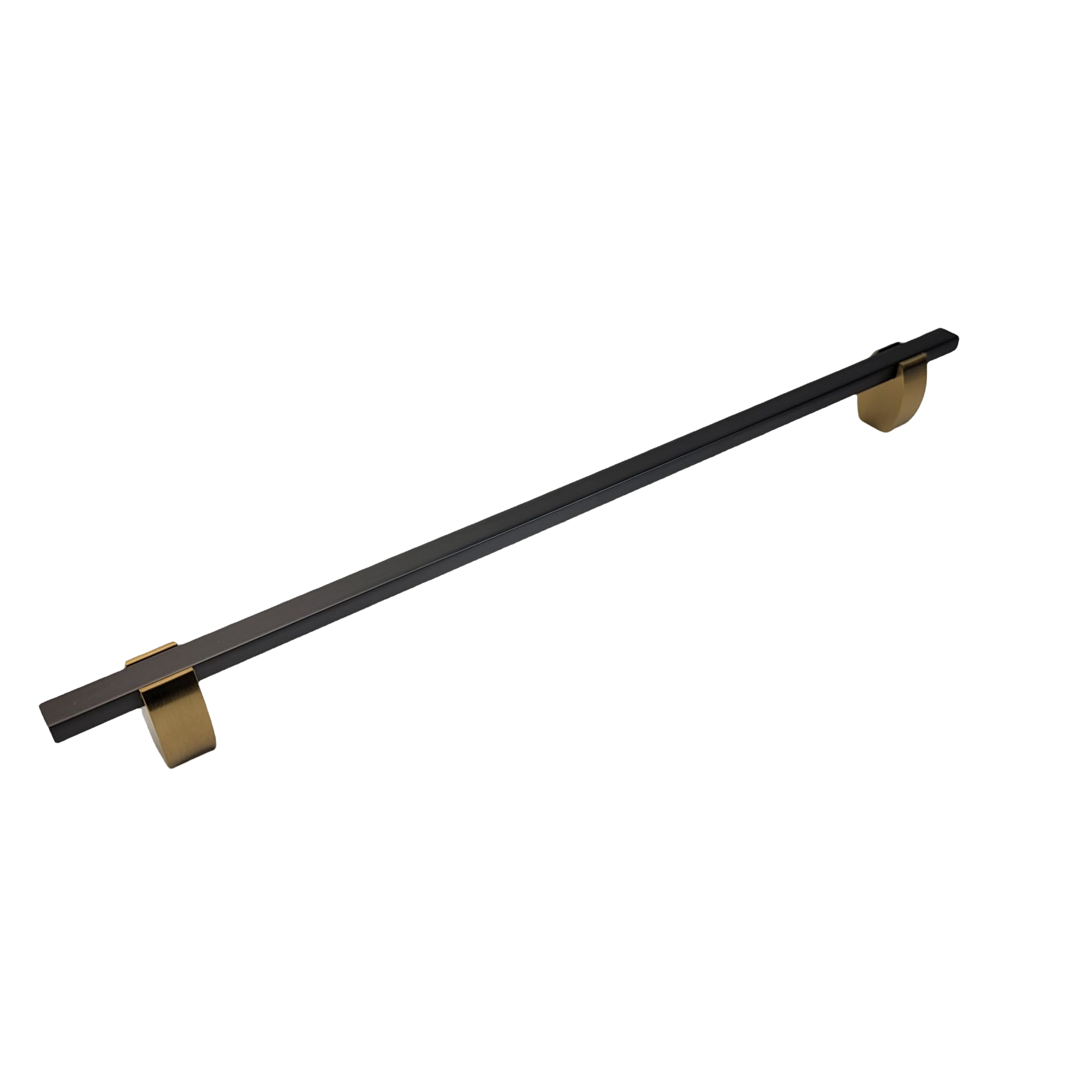 4765- Appliance pull- Brushed Gold stems with Titanium Bars.
