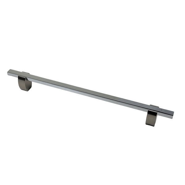 4765- Appliance pull- Brushed Nickel stems with Chrome  Bars.