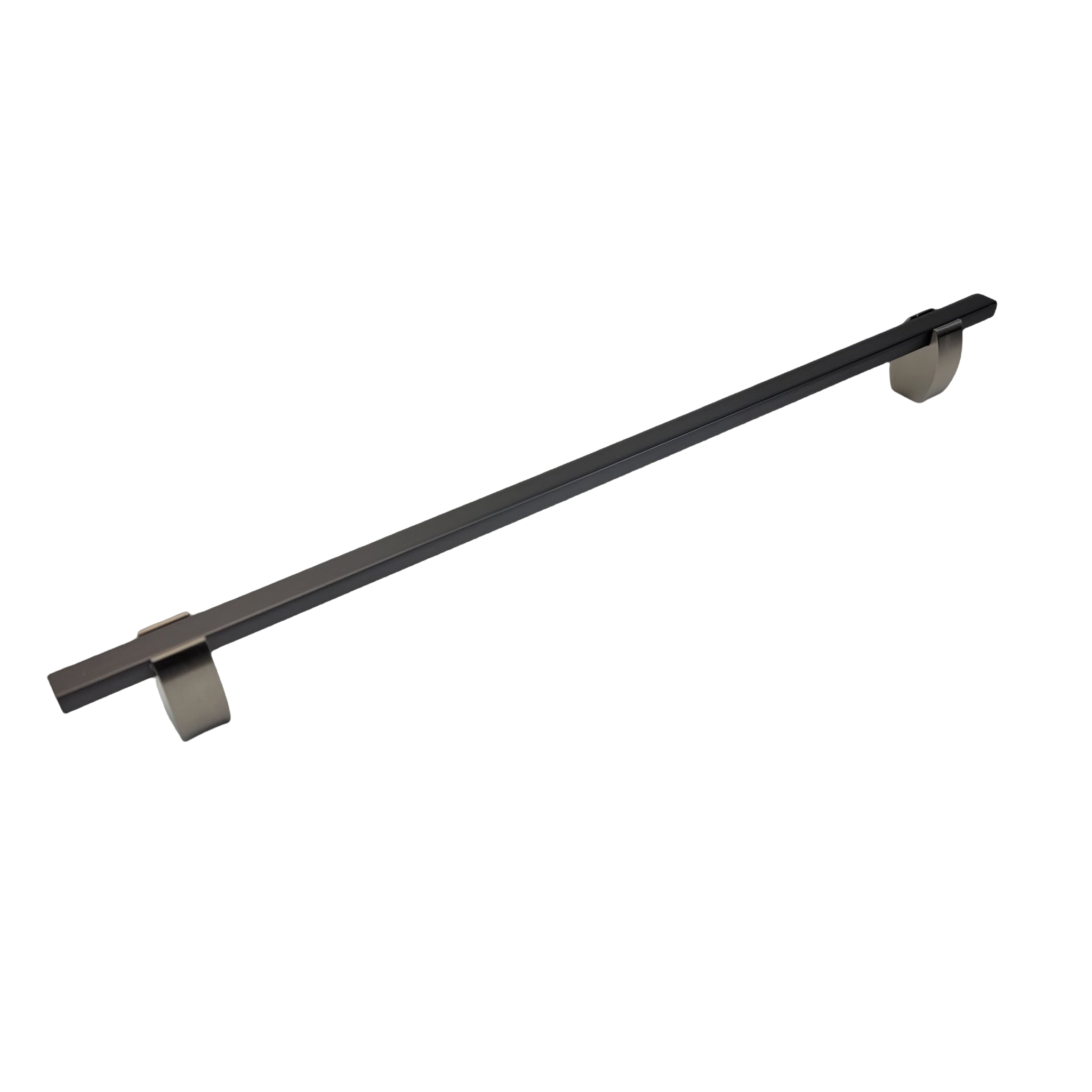 4765- Appliance pull- Brushed Nickel stems with Titanium Bars.