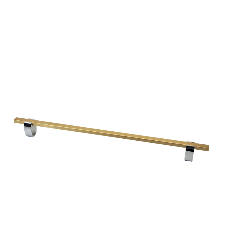 4765- Appliance pull- Chrome stems with Brushed Gold Bars.